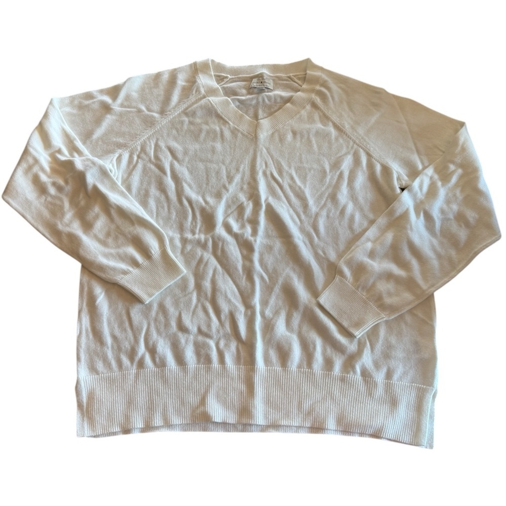 Lucky Brand Cream V-Neck Sweater M